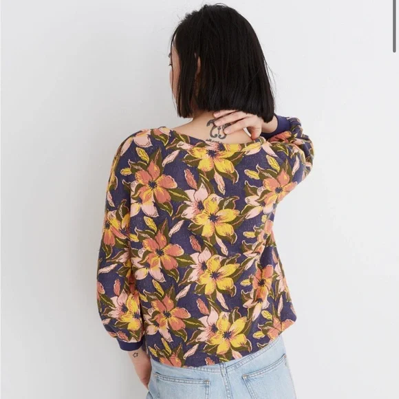 Madewell Shirt Women’s XS Mile(s) by Madewell Long Sleeve Top Floral - Picture 2 of 11